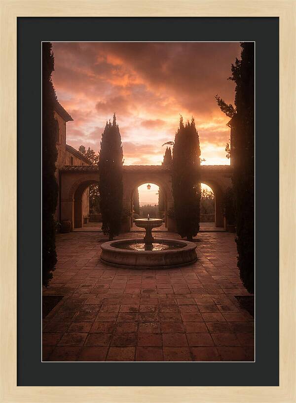 Courtyard Serenity At Dusk
