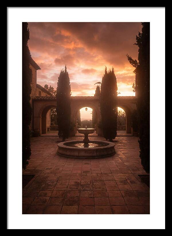 Courtyard Serenity At Dusk