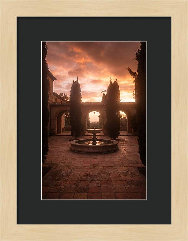 Courtyard Serenity At Dusk