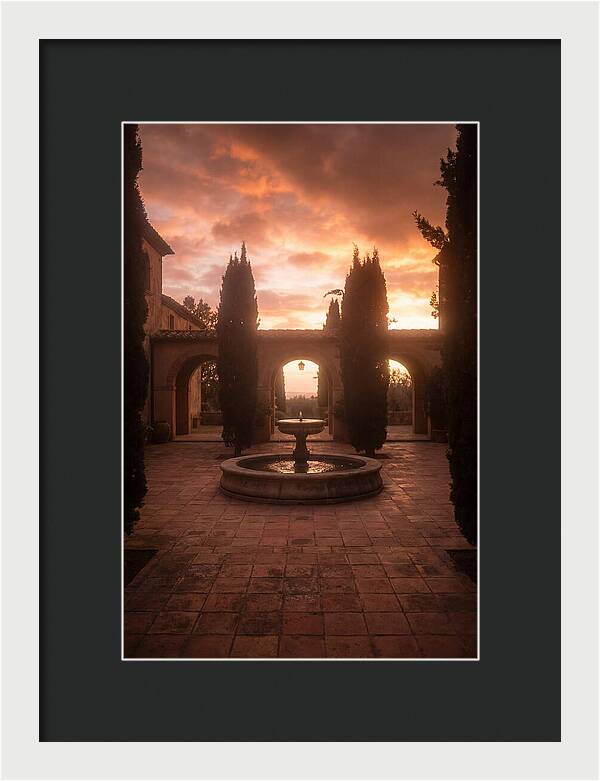 Courtyard Serenity At Dusk