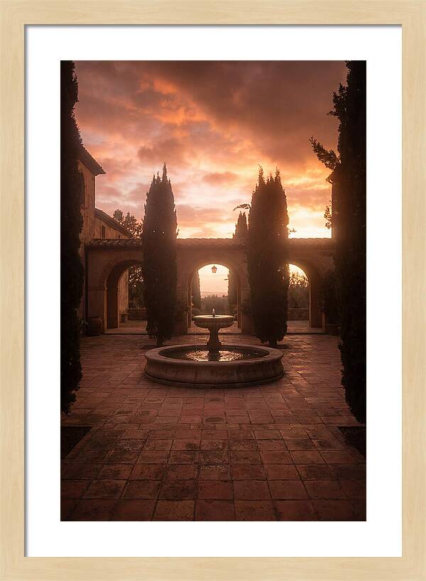 Courtyard Serenity At Dusk