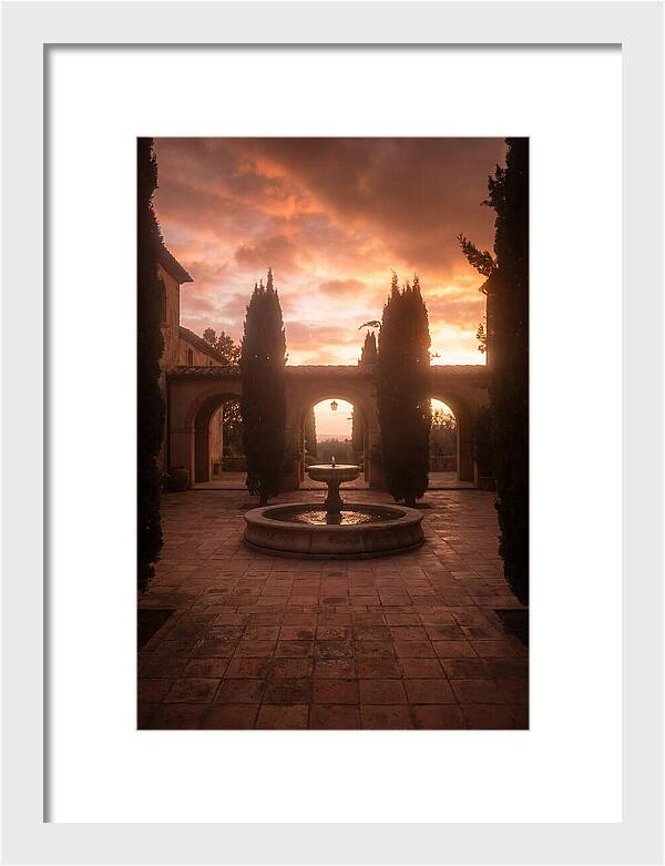 Courtyard Serenity At Dusk