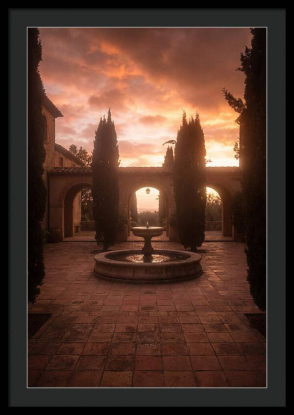 Courtyard Serenity At Dusk