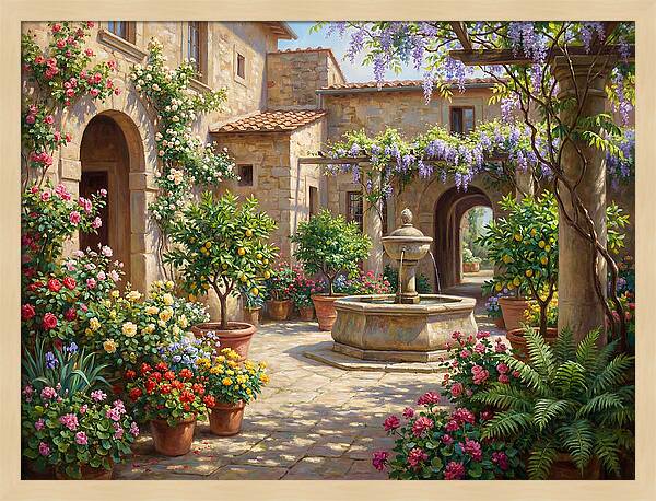 Courtyard Serenity In Bloom
