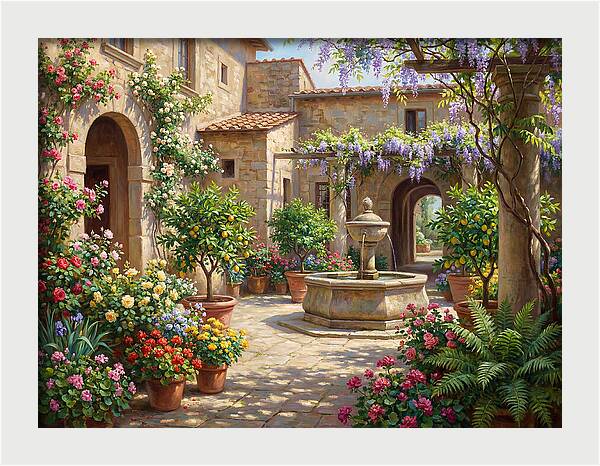Courtyard Serenity In Bloom