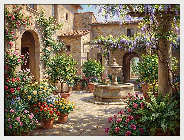 Courtyard Serenity In Bloom