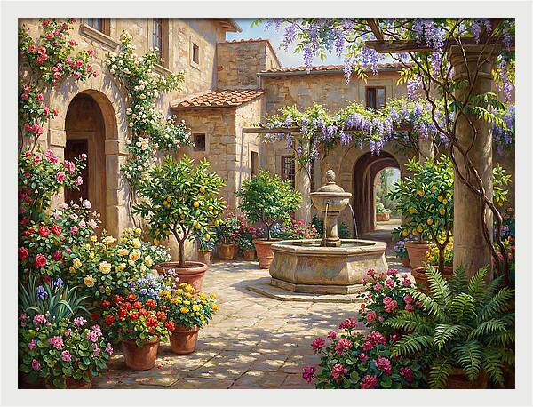 Courtyard Serenity In Bloom