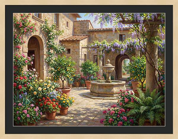 Courtyard Serenity In Bloom