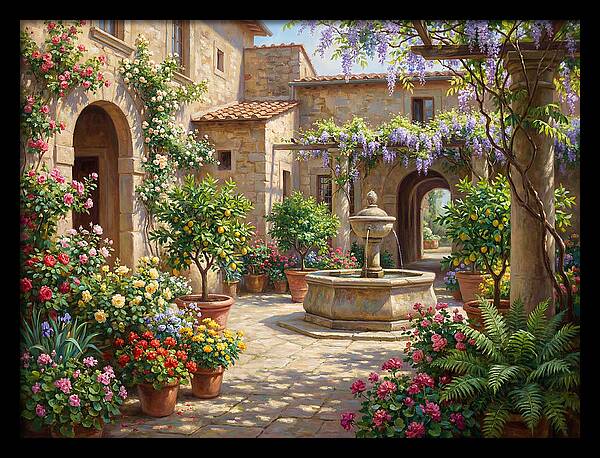 Courtyard Serenity In Bloom