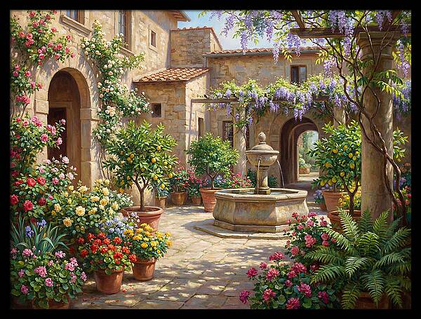 Courtyard Serenity In Bloom