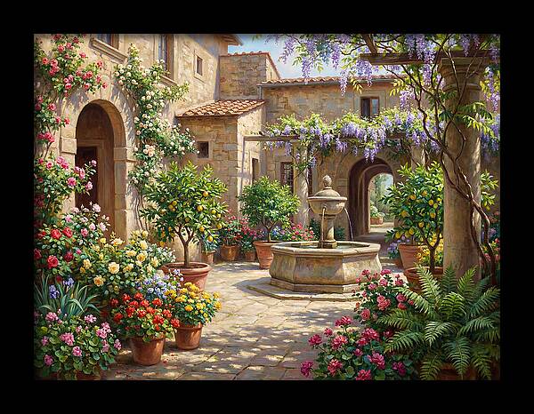 Courtyard Serenity In Bloom