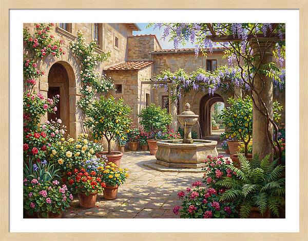 Courtyard Serenity In Bloom