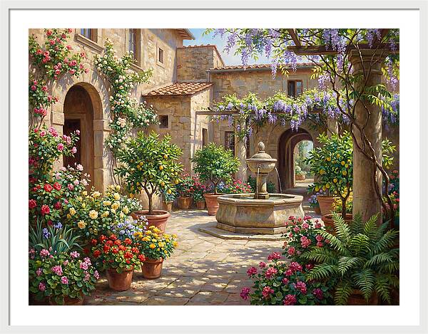 Courtyard Serenity In Bloom