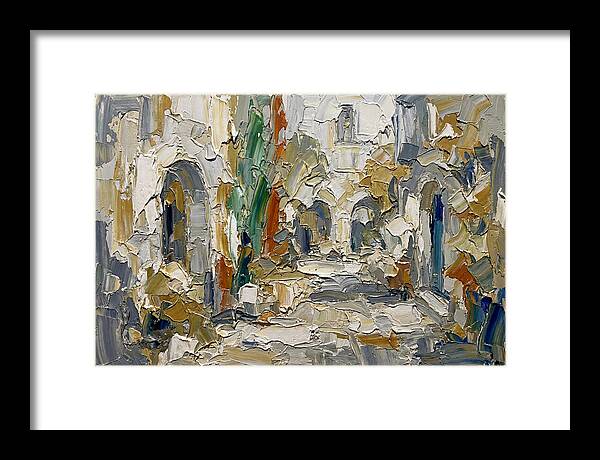 Courtyard Serenity In Palette Knife