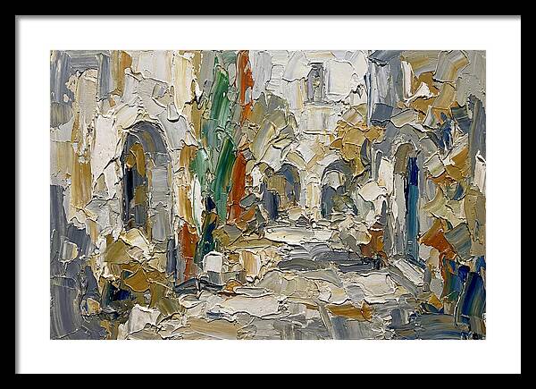 Courtyard Serenity In Palette Knife