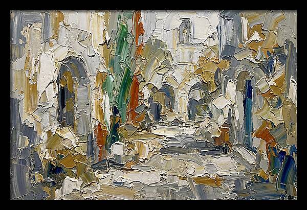 Courtyard Serenity In Palette Knife