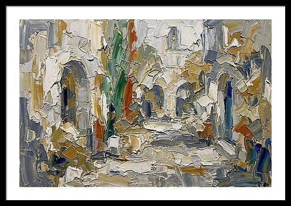 Courtyard Serenity In Palette Knife
