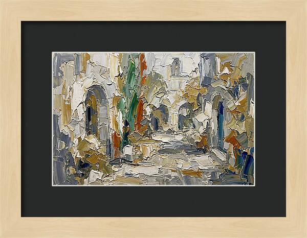 Courtyard Serenity In Palette Knife