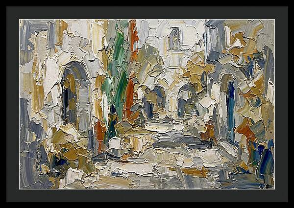 Courtyard Serenity In Palette Knife