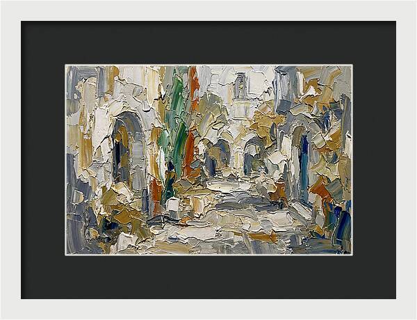 Courtyard Serenity In Palette Knife