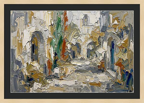 Courtyard Serenity In Palette Knife