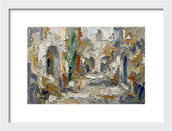 Courtyard Serenity In Palette Knife