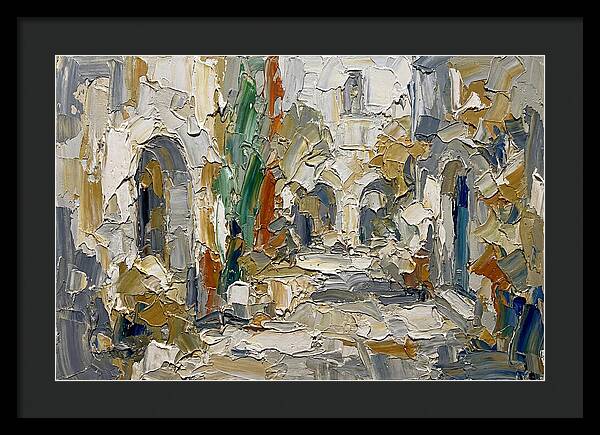 Courtyard Serenity In Palette Knife