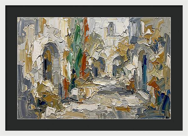 Courtyard Serenity In Palette Knife