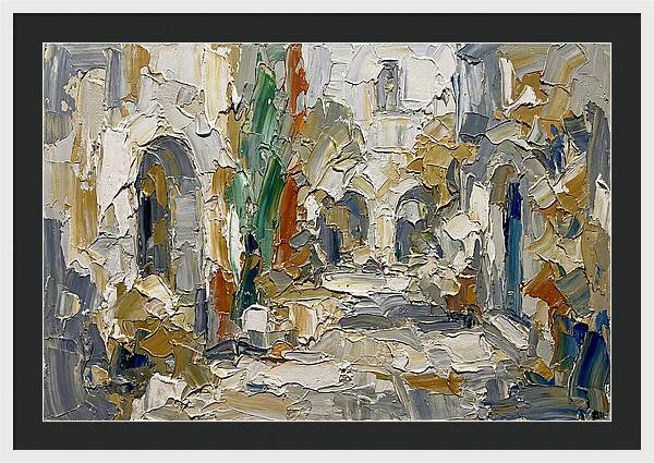 Courtyard Serenity In Palette Knife