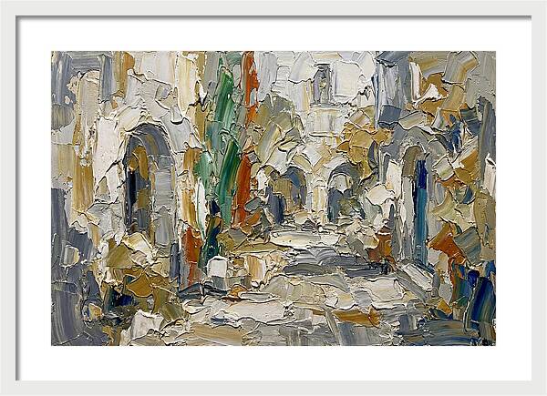 Courtyard Serenity In Palette Knife