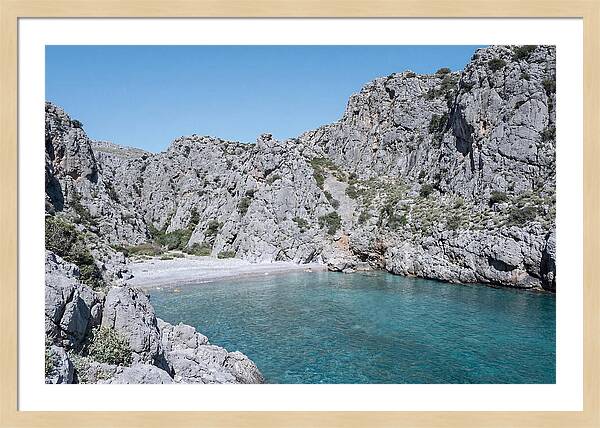 Cove Nestled Between Tall Cliffs
