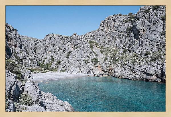 Cove Nestled Between Tall Cliffs