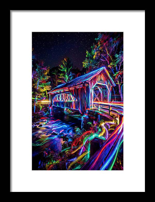 Covered Bridge At Night