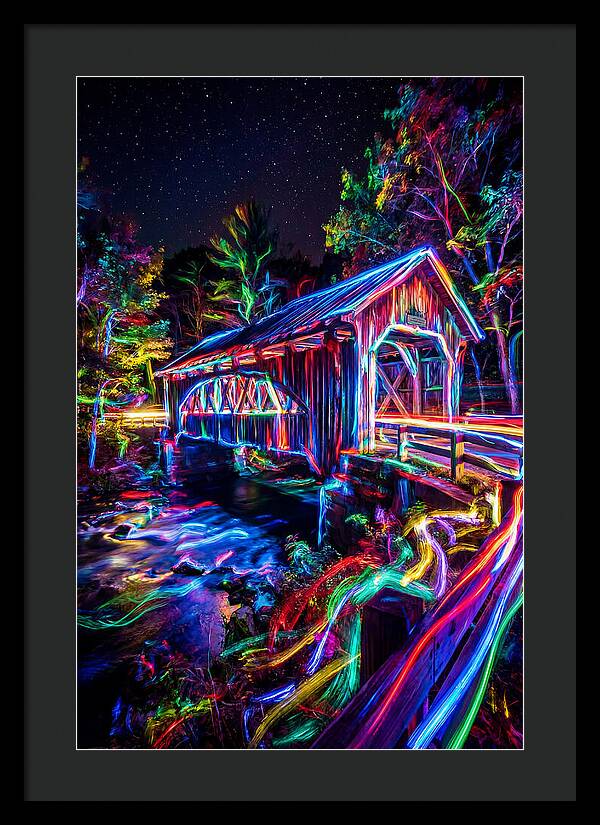 Covered Bridge At Night