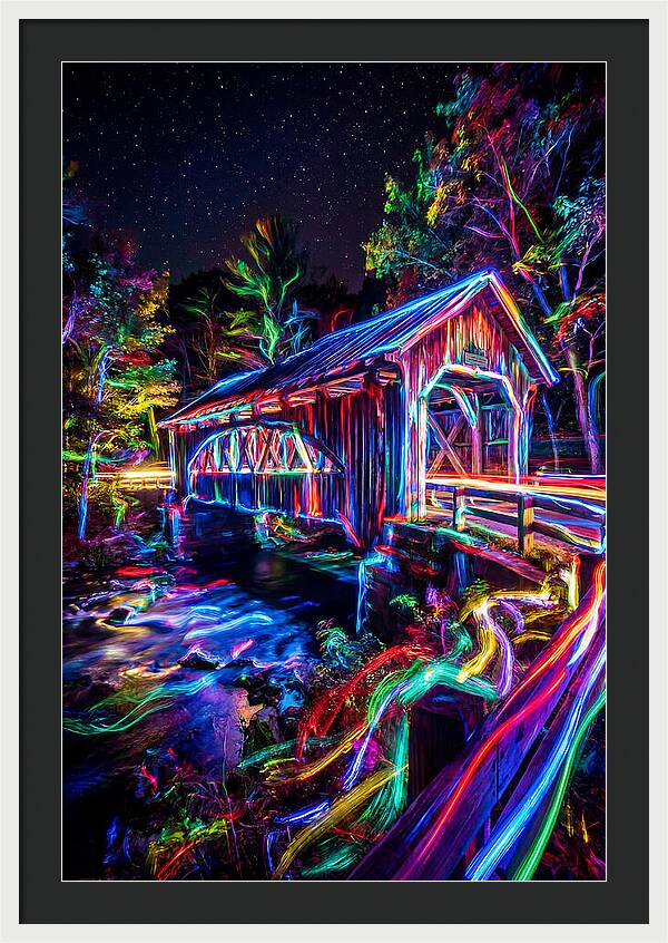 Covered Bridge At Night