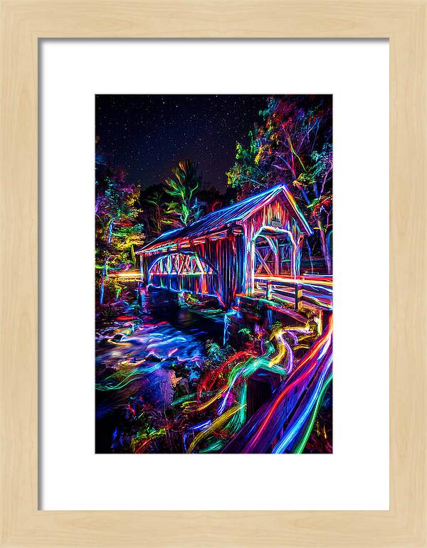 Covered Bridge At Night