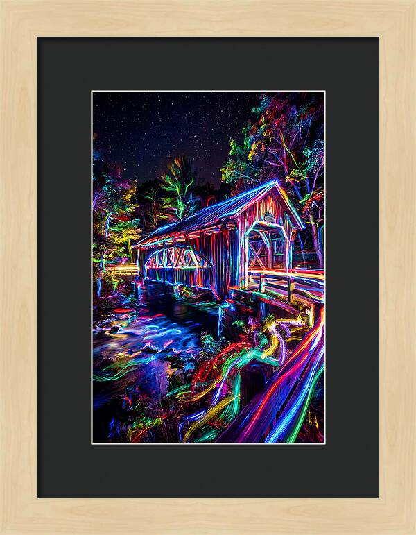 Covered Bridge At Night
