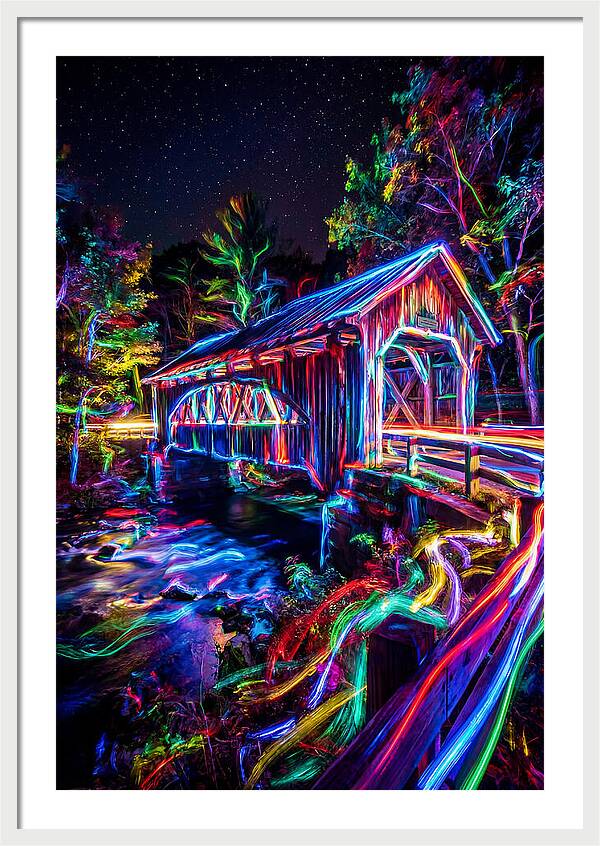 Covered Bridge At Night