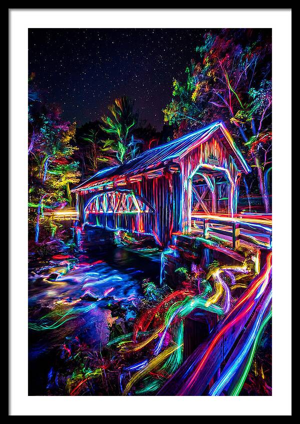 Covered Bridge At Night