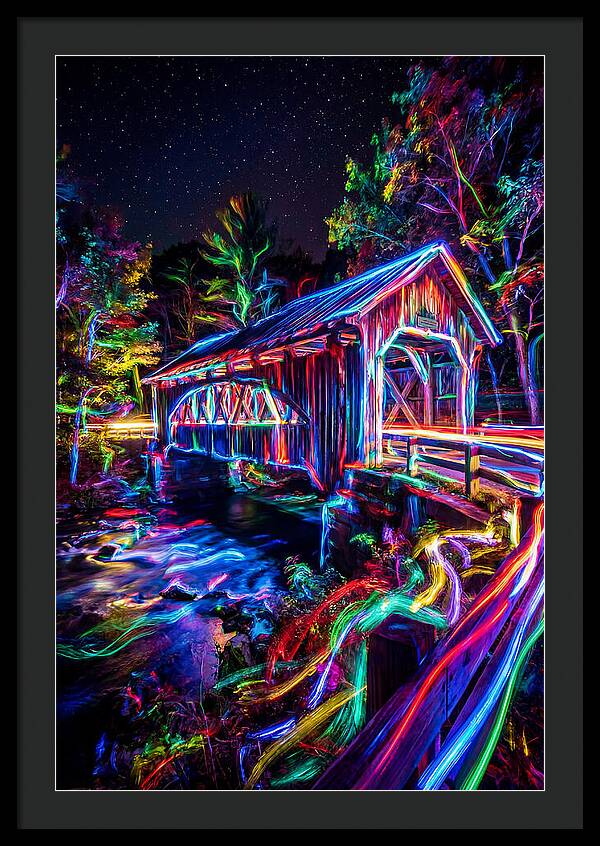 Covered Bridge At Night