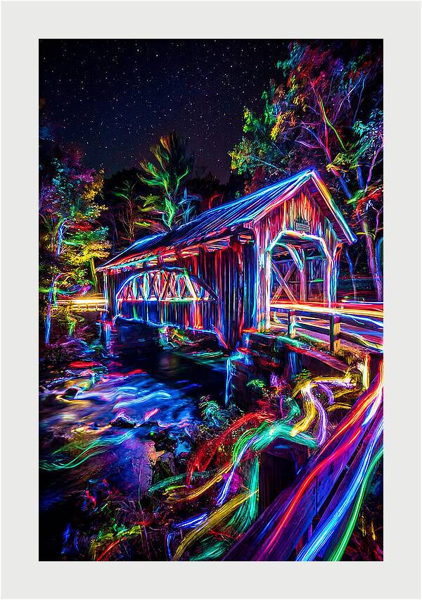 Covered Bridge At Night