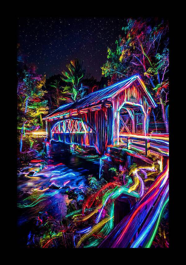 Covered Bridge At Night