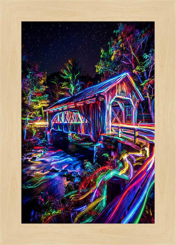 Covered Bridge At Night