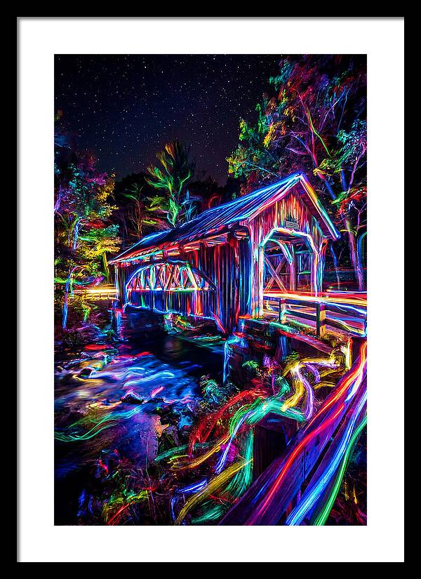 Covered Bridge At Night