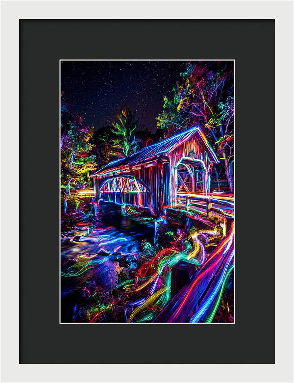 Covered Bridge At Night