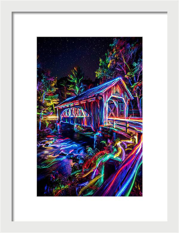 Covered Bridge At Night