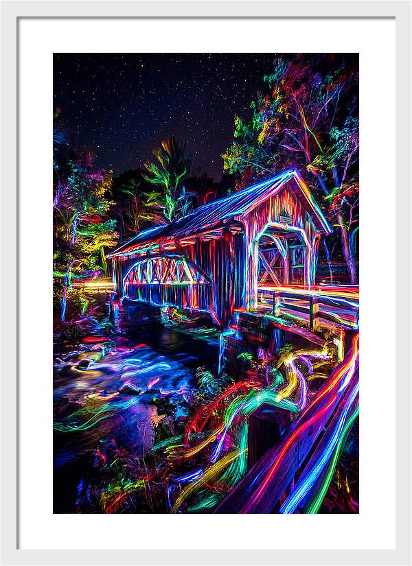 Covered Bridge At Night
