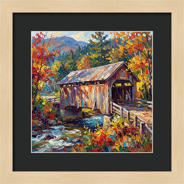 Covered Bridge In Autumn