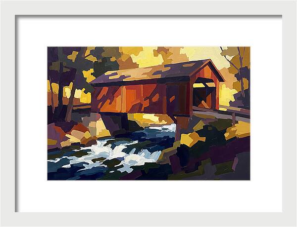 Covered Bridge Over Rushing Creek