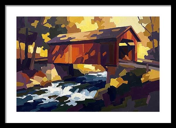 Covered Bridge Over Rushing Creek